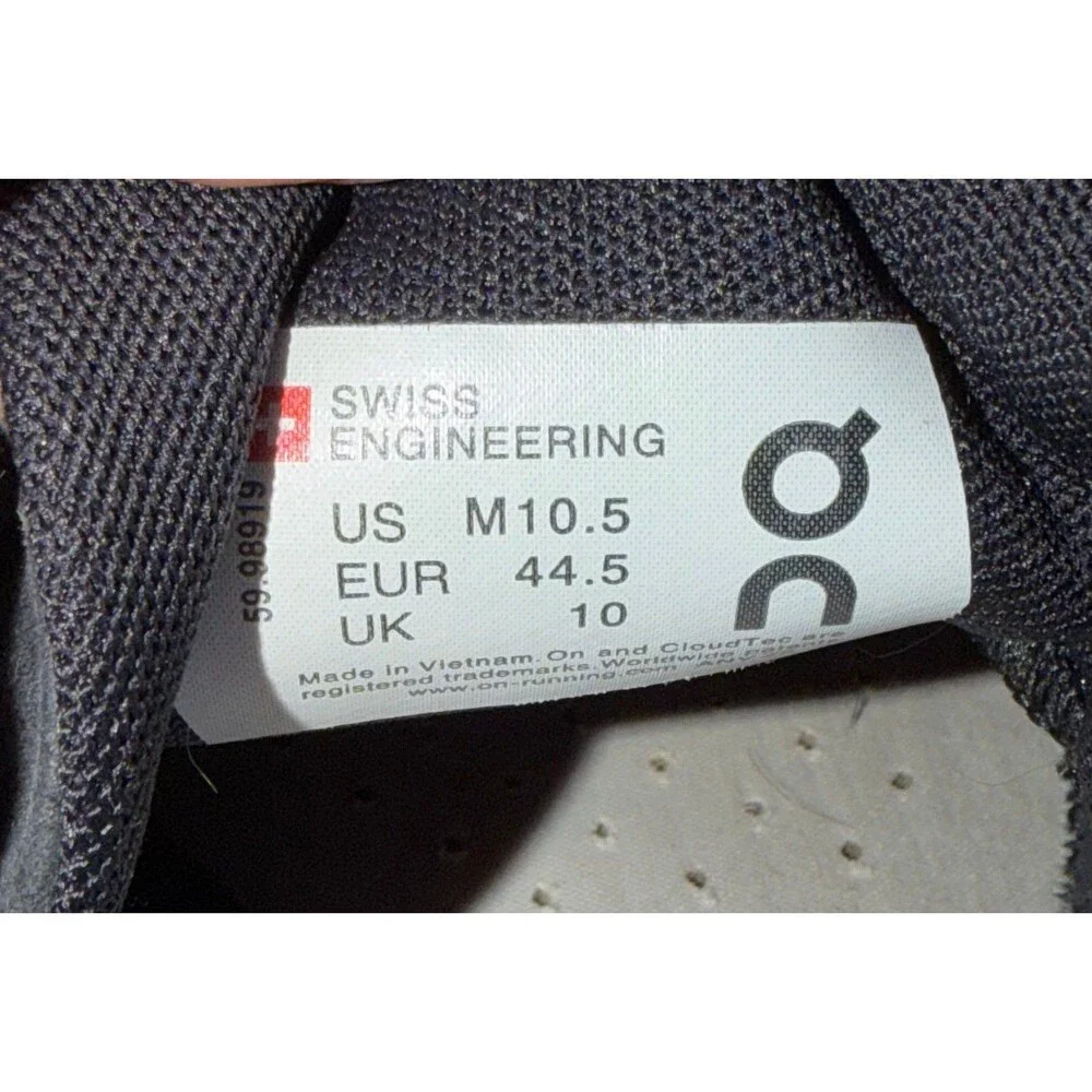 On Cloud 5 Black White Swiss Engineering Men’s 10.5
